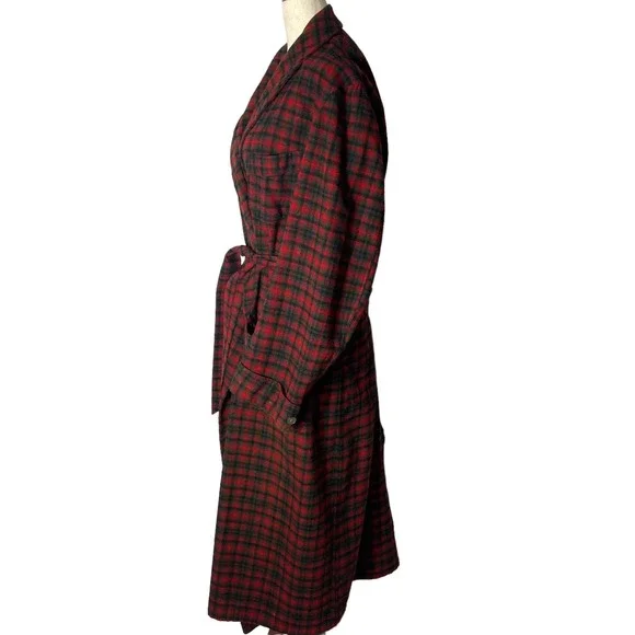Vintage Midcentury Pendleton Plaid Robe *FLAWED - Picture 3 of 6